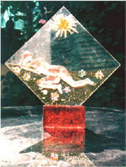 SOLE scultura in perspex by Alba Montori 1987